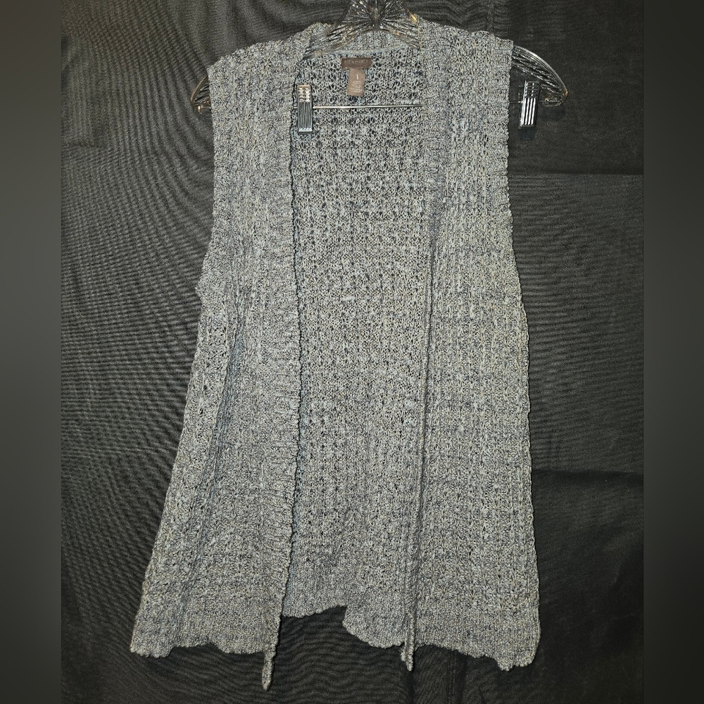 Chico's Textured Gray Knit Top